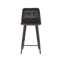 Barkruk Kelt Antraciet Velours Zithoogte 65