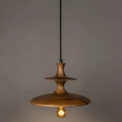 Cath 1-lichts Hanglamp Small Walnoot