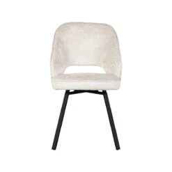 Eetkamerstoel Derrick Crème Fluweel