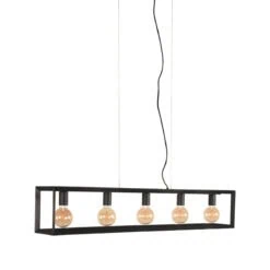 Hanglamp 5-lichts Tito Zwart Metaal