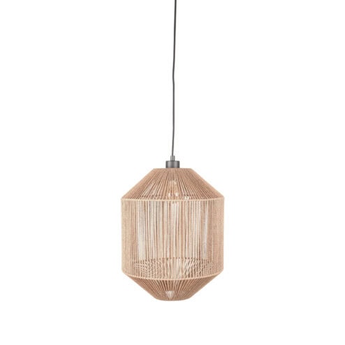 Hanglamp Brooke Naturel Jute 1-Lichts Cilinder