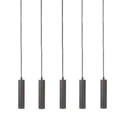 Hanglamp Emery Zwart Metaal 5-lichts