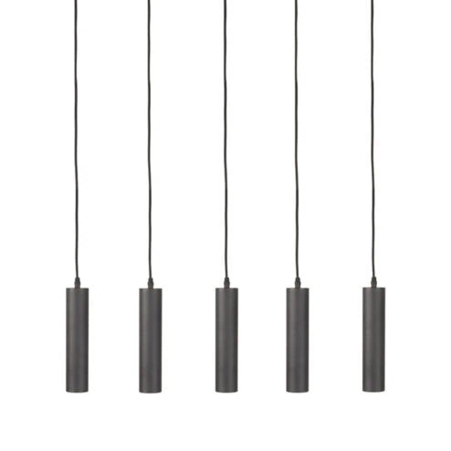 Hanglamp Emery Zwart Metaal 5-lichts