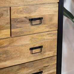 Britt 5 lades kast industrieel mangohout 100x40x115cm