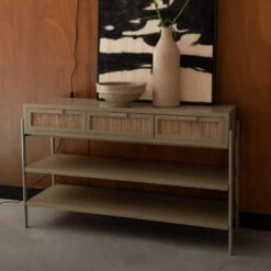Sidetable Yasu Rotan Beige 120cm