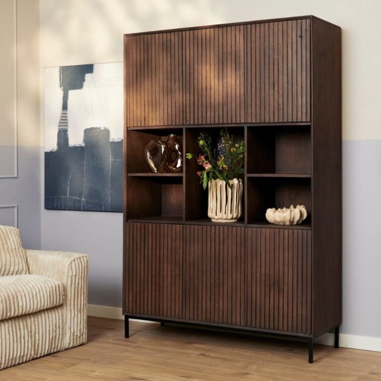 Vakkenkast Martin XL Walnoot 135cm