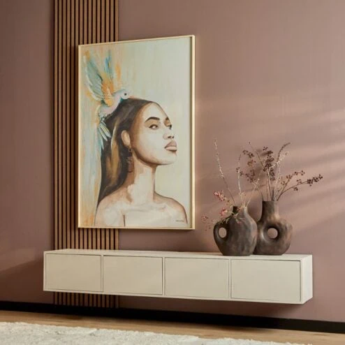 Zwevend Tv meubel Melanie Zand 200cm