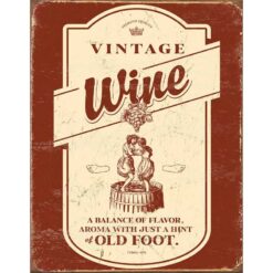 Wine Vintage - metalen bord