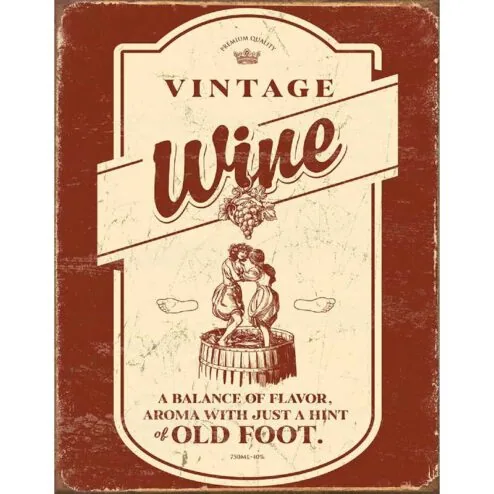Wine Vintage - metalen bord