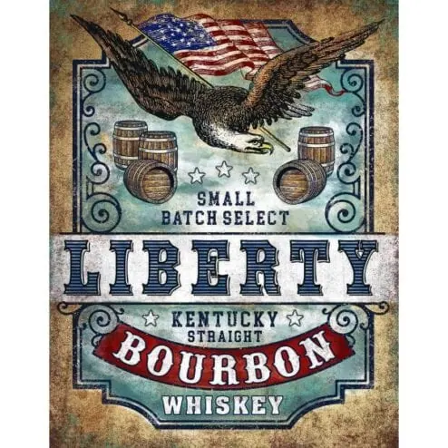 Liberty Bourbon - metalen bord