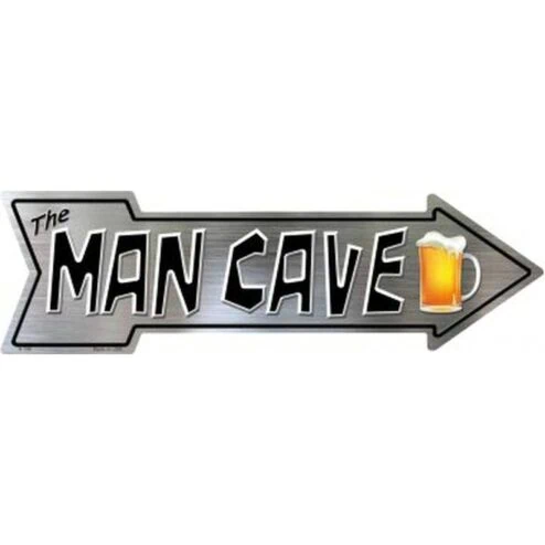 The Man Cave pijl - metalen bord