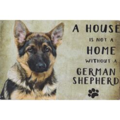 A home German Shepherd Long Hair - metalen bord
