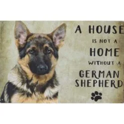 A home German Shepherd Long Hair - metalen bord