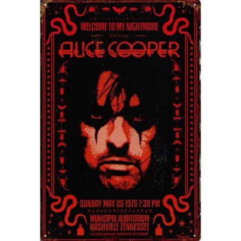 Alice Cooper - metalen bord