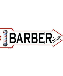 Barbershop - metalen bord