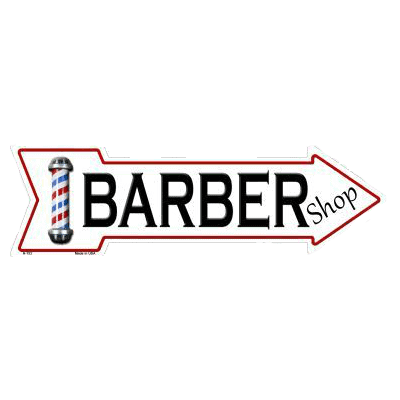 Barbershop - metalen bord