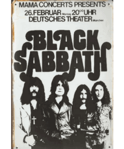 Black Sabbath - metalen bord