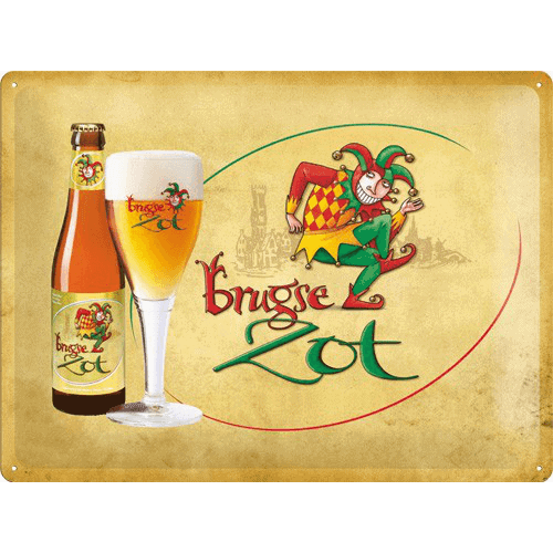 Brugse Zot - metalen bord