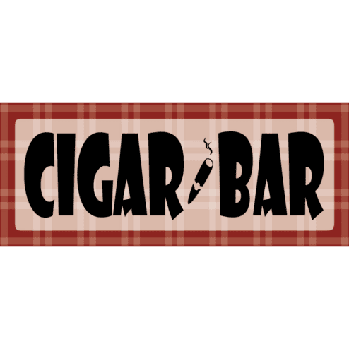 Cigar Bar - metalen bord