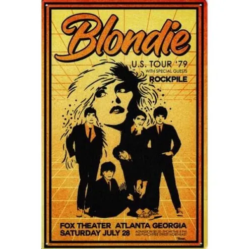 Concertbord Blondie Atlanta - metalen bord