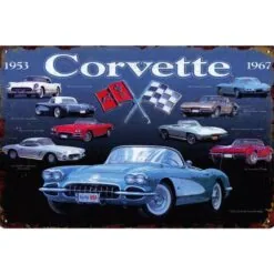 Corvette 1953-1967 - metalen bord