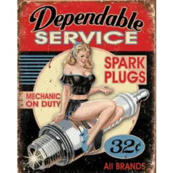 Dependable Service - metalen bord