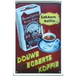 Douwe Egberts - metalen bord