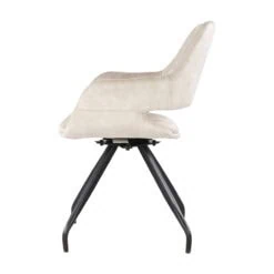 Draaibare Eetkamerstoel Capp Beige Velvet