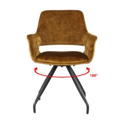 Draaibare Eetkamerstoel Capp Oker Velvet
