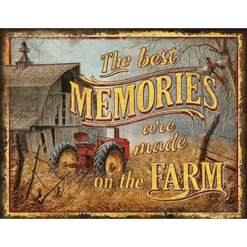 Farm Memories - metalen bord