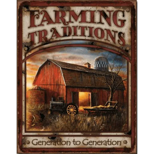 Farming Traditions - metalen bord