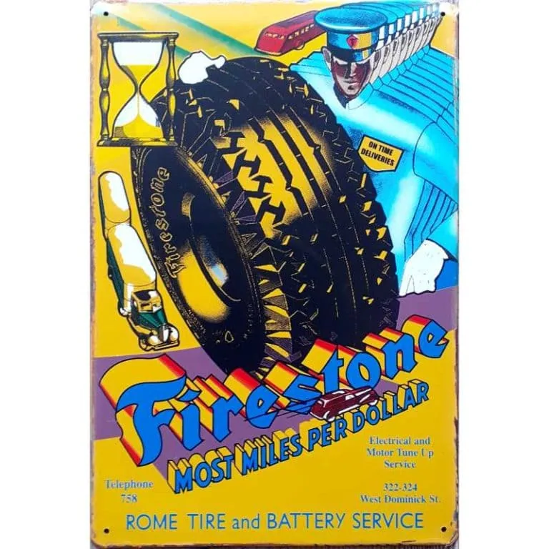 Firestone - metalen bord