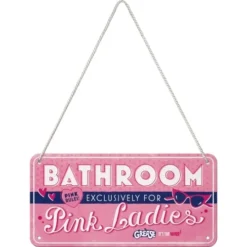 Grease - Pink Ladies Bathroom - metalen bord