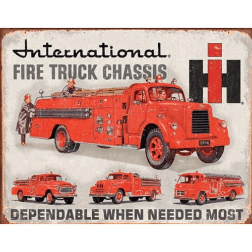 International Firetruck - metalen bord