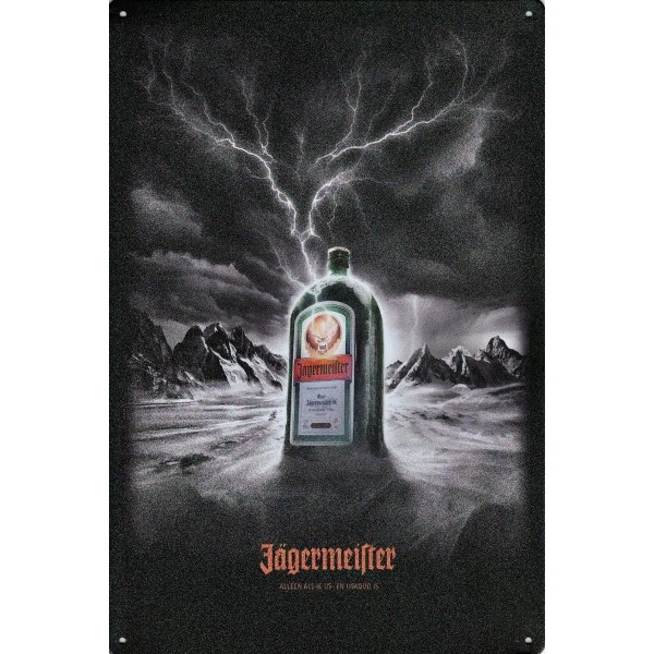 Jagermeister drank - metalen bord