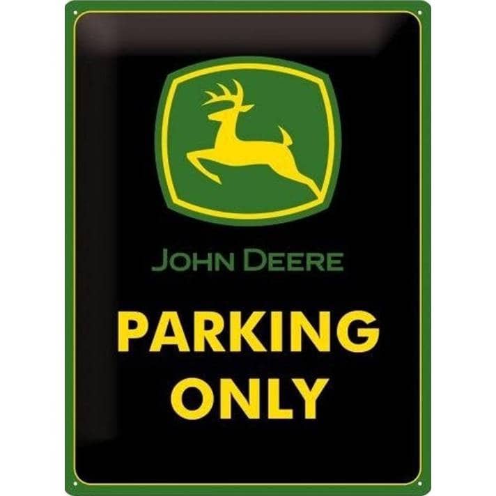 John Deere Parking only - metalen bord
