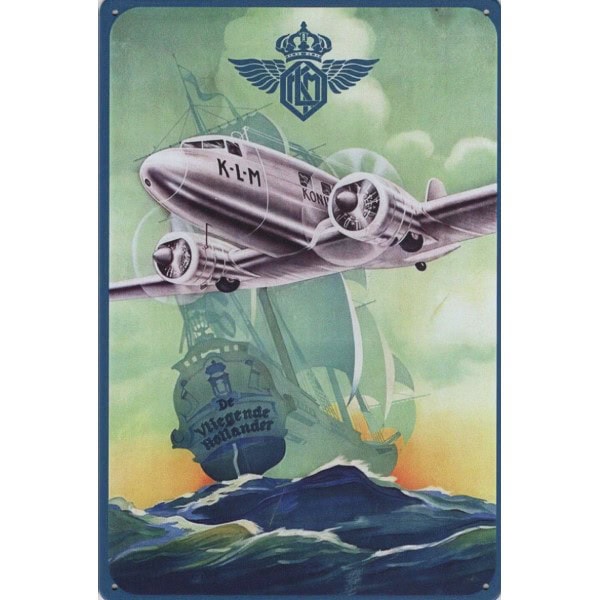 KLM Vliegende Hollander - metalen bord