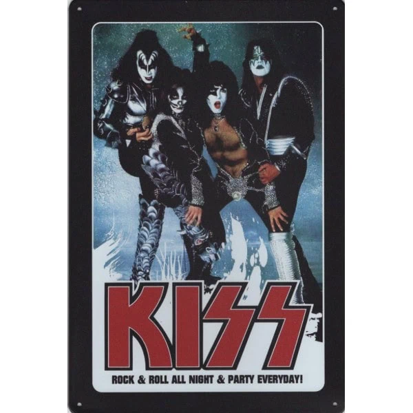 Kiss - metalen bord