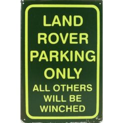 Land Rover Parking only - metalen bord