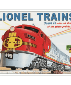 Lionel trains Santa Fe - metalen bord