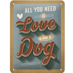 Love Dog - metalen bord