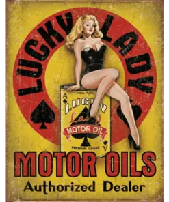 Lucky Lady Oil - metalen bord