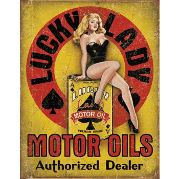 Lucky Lady Oil - metalen bord
