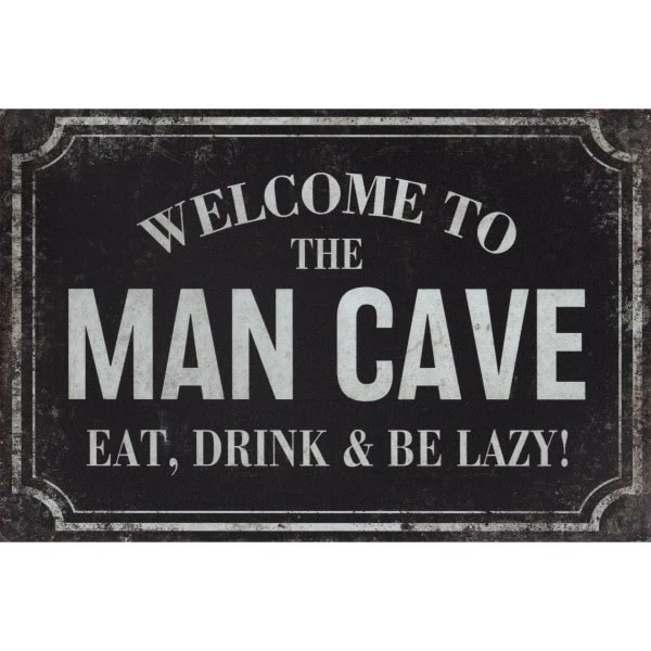 Mancave Lazy - metalen bord