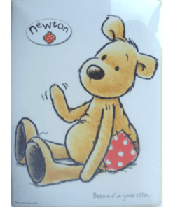 Newton zit - metalen bord