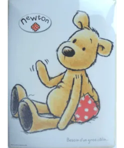 Newton zit - metalen bord