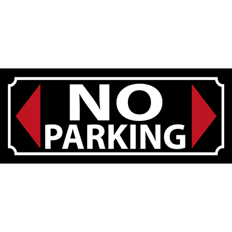 No Parking - metalen bord