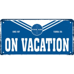 Pan Am on Vacation - metalen bord