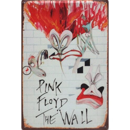 Pink Floyd the Wall - metalen bord