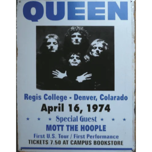 Queen Regis College - metalen bord